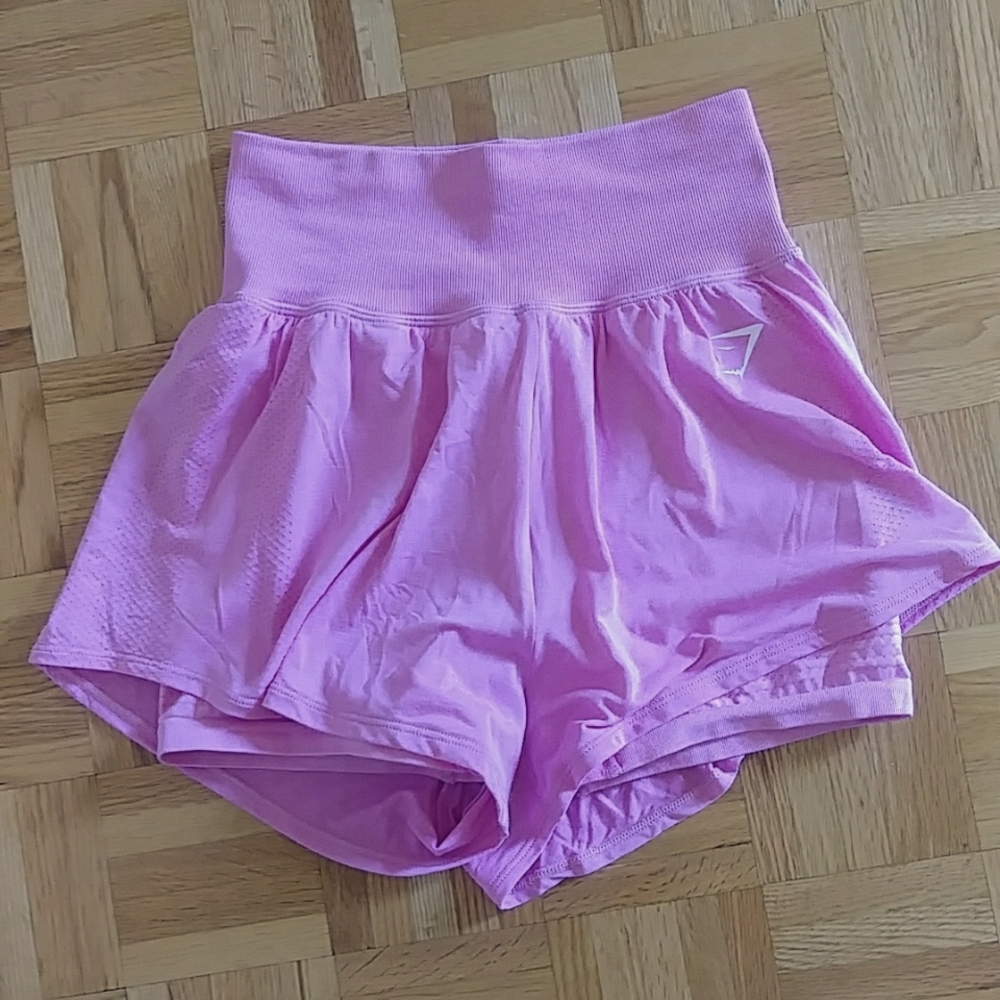 Gymshark Vital Seamless 2 in 1 high rise pink shorts